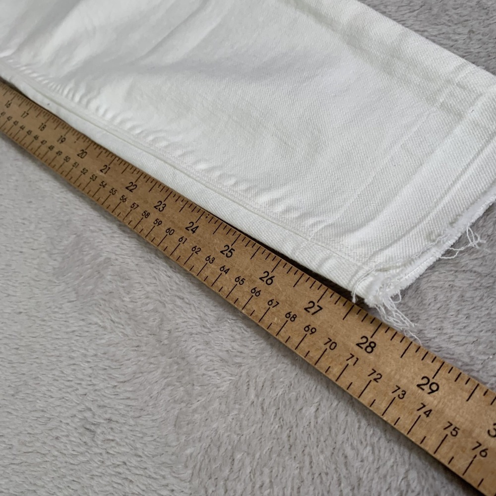 Spanx Distressed Skinny Jeans Womens Medium White Mid Rise Shaping Stretch NEW - Picture 10 of 16
